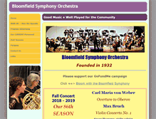 Tablet Screenshot of bloomfieldsymphony.org